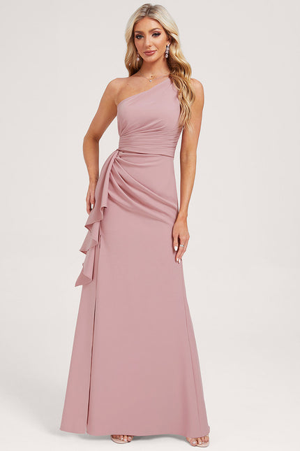 Robe Portefeuille Asymétrique Rose Chic - gallery 2