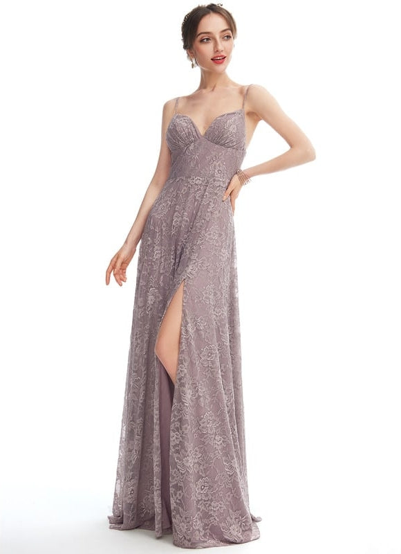 Robe Portefeuille Dentelle Lavande - gallery 3