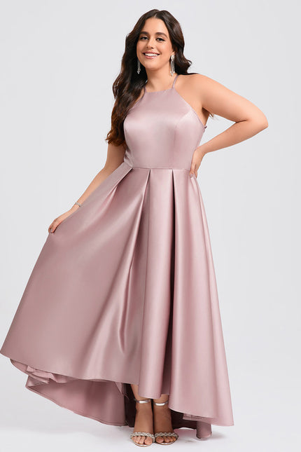Robe Portefeuille Asymétrique Rose - gallery 5