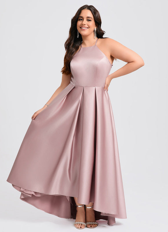 Robe Portefeuille Asymétrique Rose - gallery 5
