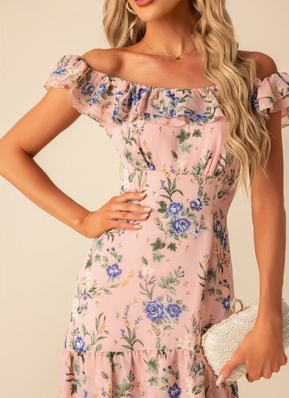 Robe Portefeuille Fleurie Élégante - gallery 8