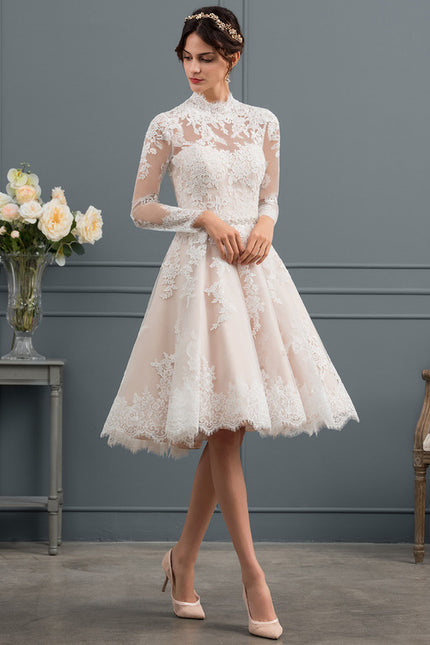Robe Portefeuille Tulle Dentelle - gallery 4