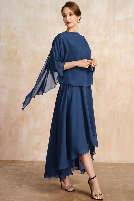 Robe Portefeuille Élégance Marine Raffinée - gallery 2