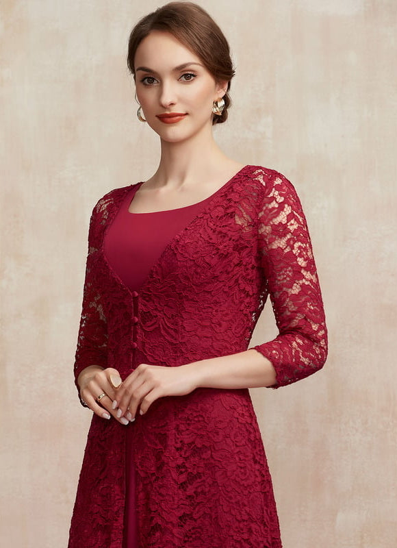 Robe Portefeuille Élégance Bourgogne - gallery 1