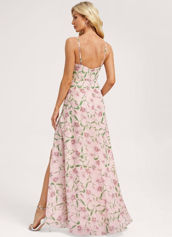 Robe Portefeuille Fleur De Pêche - gallery 4