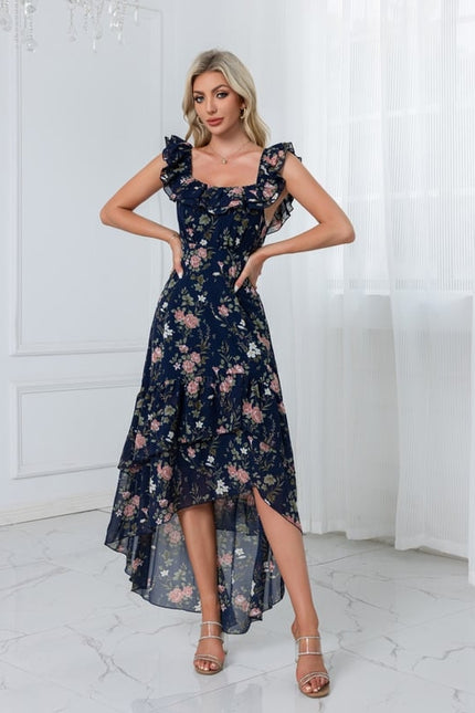 Robe Portefeuille Fleurie Élégante - gallery 3
