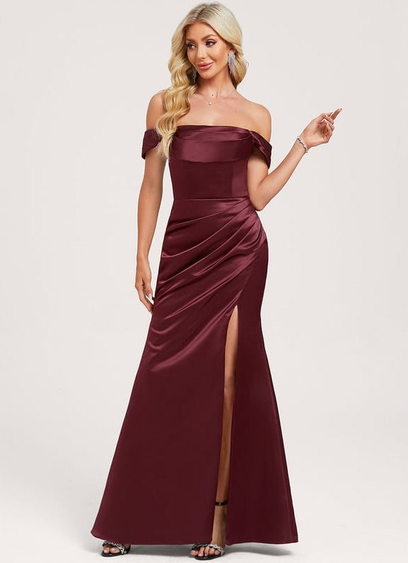 Robe Portefeuille Satin Éblouissante - gallery 1