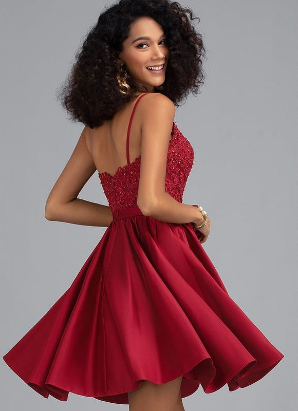 Robe Portefeuille Satinée Rubis - gallery 1