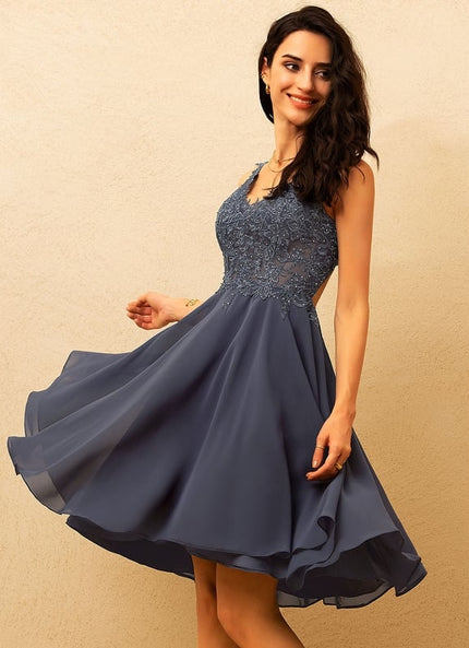 Robe Portefeuille Aérienne Bleu