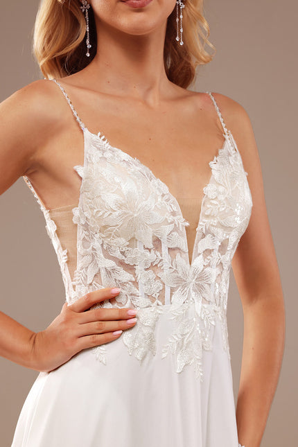 Robe Portefeuille Plume Éthérée - gallery 1