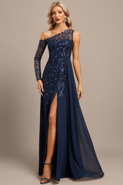 Robe Portefeuille Asymétrique Scintillante - gallery 3