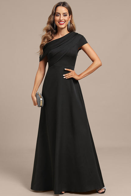 Robe Portefeuille Noire Élégante