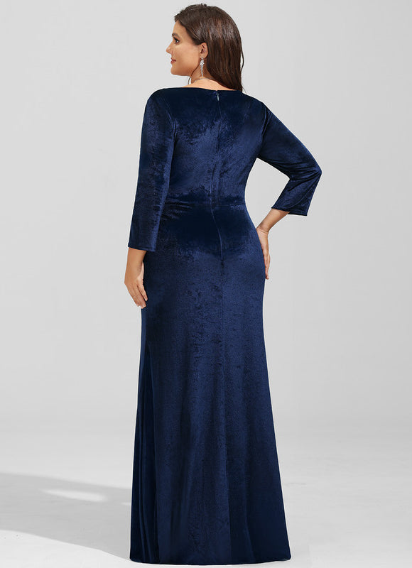 Robe Portefeuille Velours Nuit - gallery 9