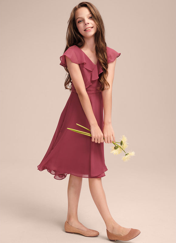 Robe Portefeuille Mousseline Asymétrique - gallery 3