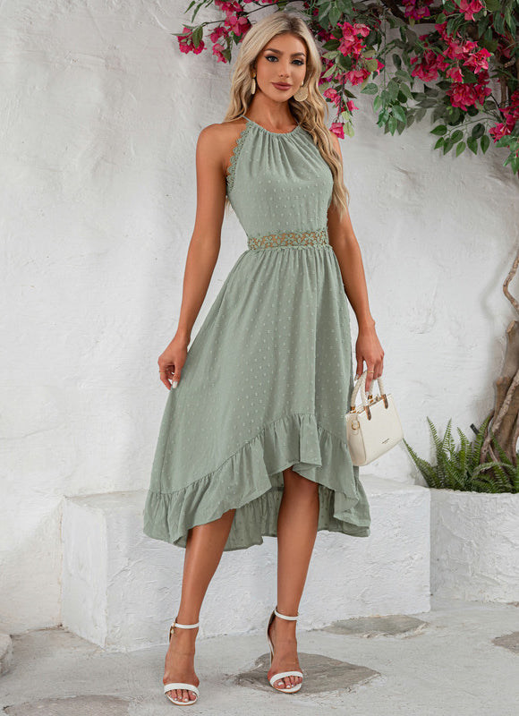 Robe Portefeuille Ailée Vert Deau - gallery 4