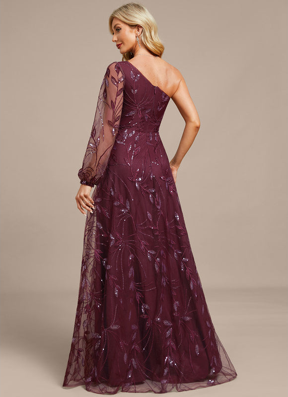 Robe Portefeuille Bordeaux Pailletée - gallery 8