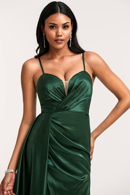 Robe Portefeuille Satin Rose Chic - gallery 3