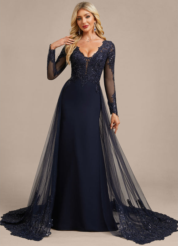 Robe Portefeuille Élégante Marine - gallery 3