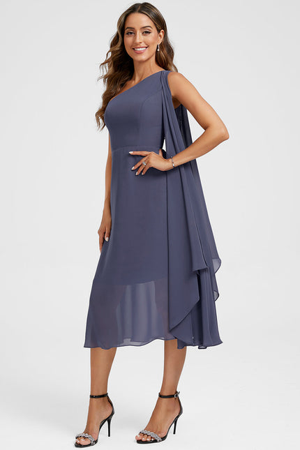 Robe Portefeuille Fluide Asymétrique - gallery 3