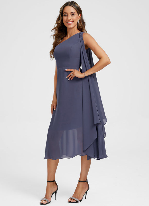 Robe Portefeuille Fluide Asymétrique - gallery 3