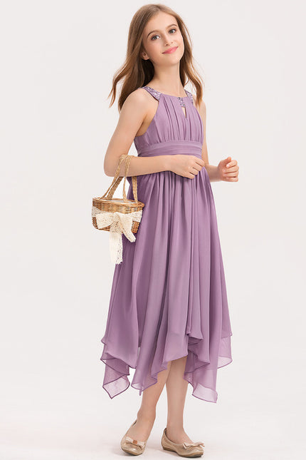 Robe Portefeuille Asymétrique Lavande - gallery 3