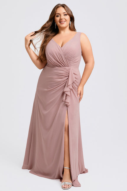Robe Portefeuille Rose Drapée - gallery 7