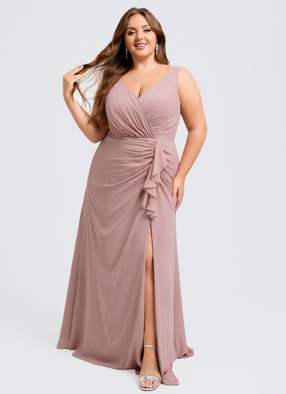 Robe Portefeuille Rose Drapée - gallery 7