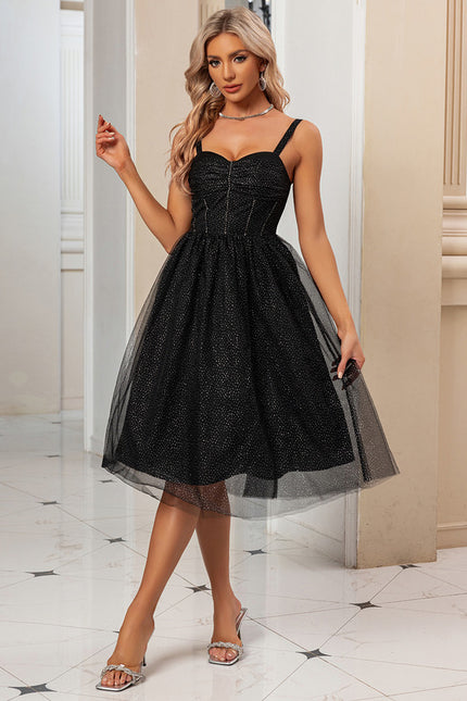 Robe Portefeuille Tulle Pailleté