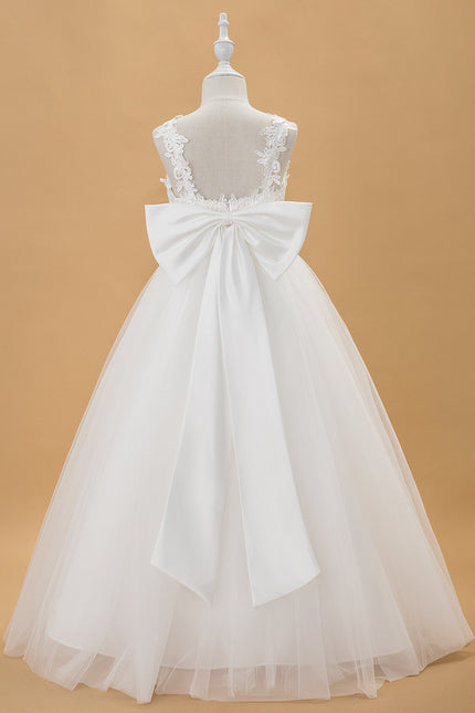 Robe Portefeuille Enfant Écrue Élégante - gallery 6