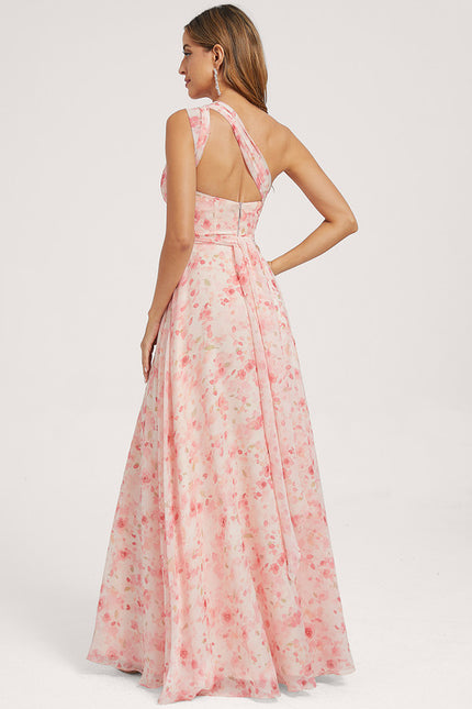 Robe Portefeuille Fleurie Poudrée - gallery 9