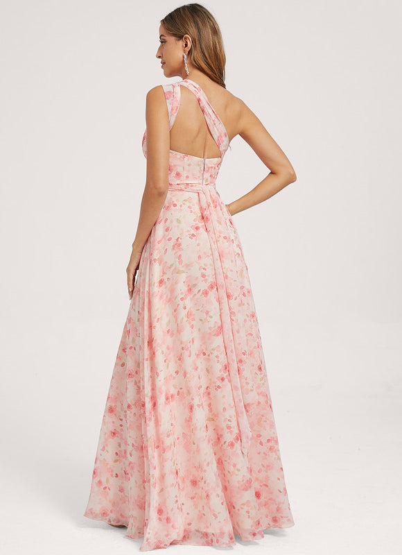 Robe Portefeuille Fleurie Poudrée - gallery 9