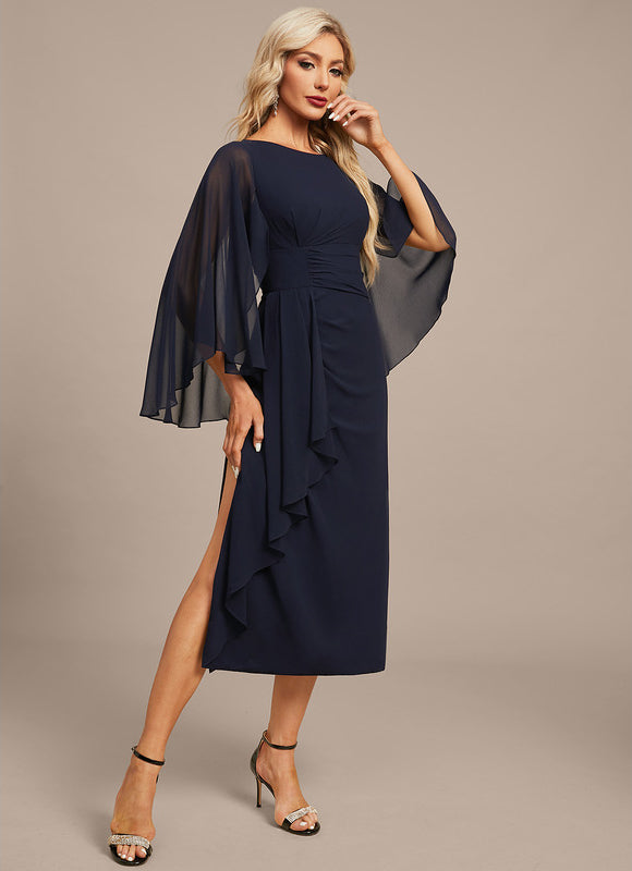Robe Portefeuille Chiffon Élégante - gallery 6
