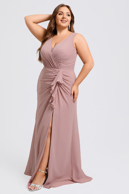Robe Portefeuille Rose Drapée - gallery 5