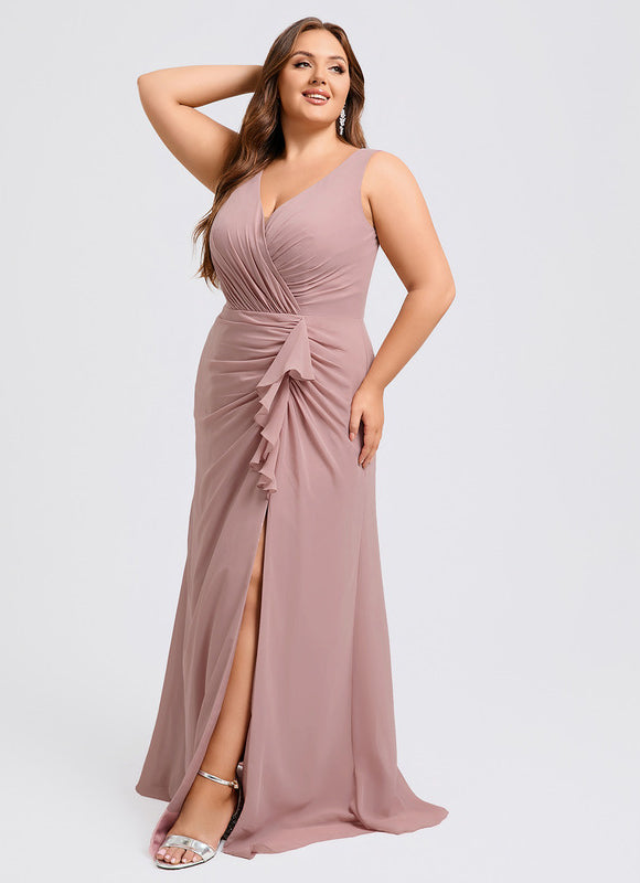 Robe Portefeuille Rose Drapée - gallery 5