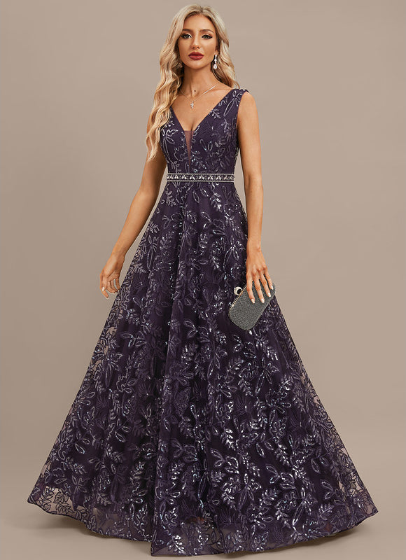 Robe Portefeuille Violet Pailleté