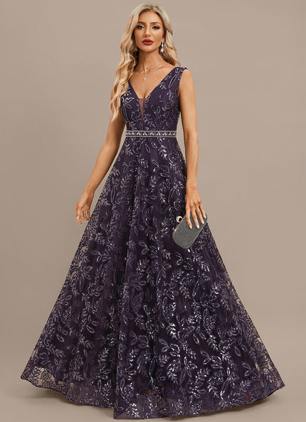 Robe Portefeuille Violet Pailleté