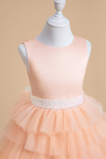 Robe Portefeuille Tulle Pêche - gallery 3
