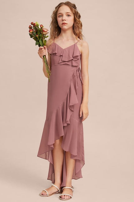 Robe Portefeuille Flottante Rosée - gallery 1