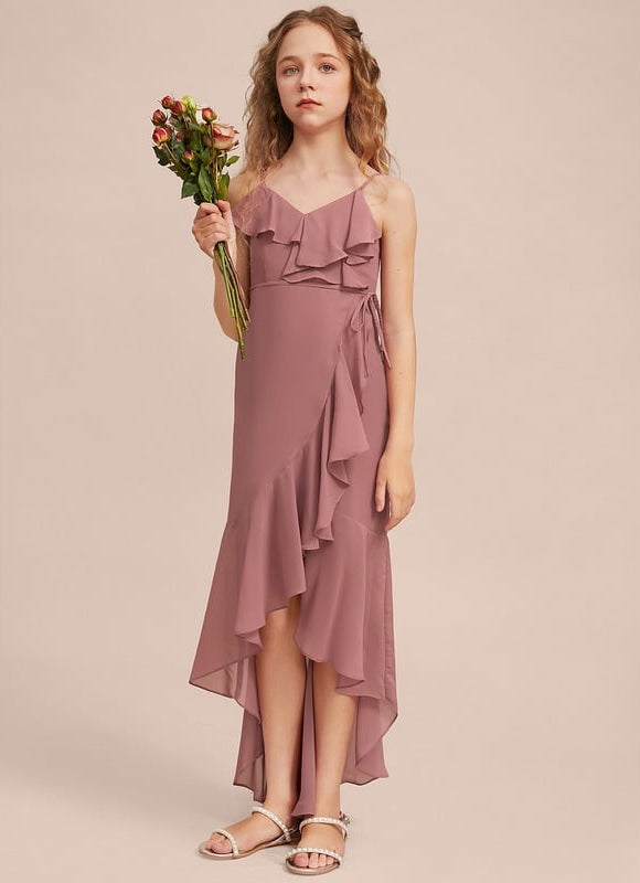 Robe Portefeuille Flottante Rosée - gallery 1