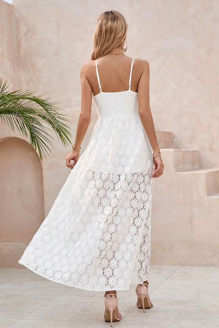 Robe Portefeuille Longue Ajourée Élégante - gallery 4