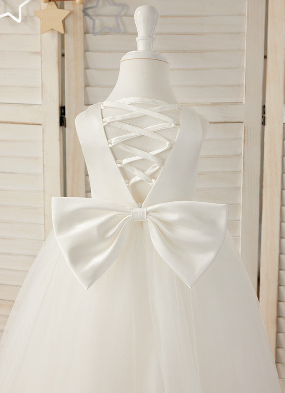 Robe Portefeuille Tulle Élégante - gallery 1
