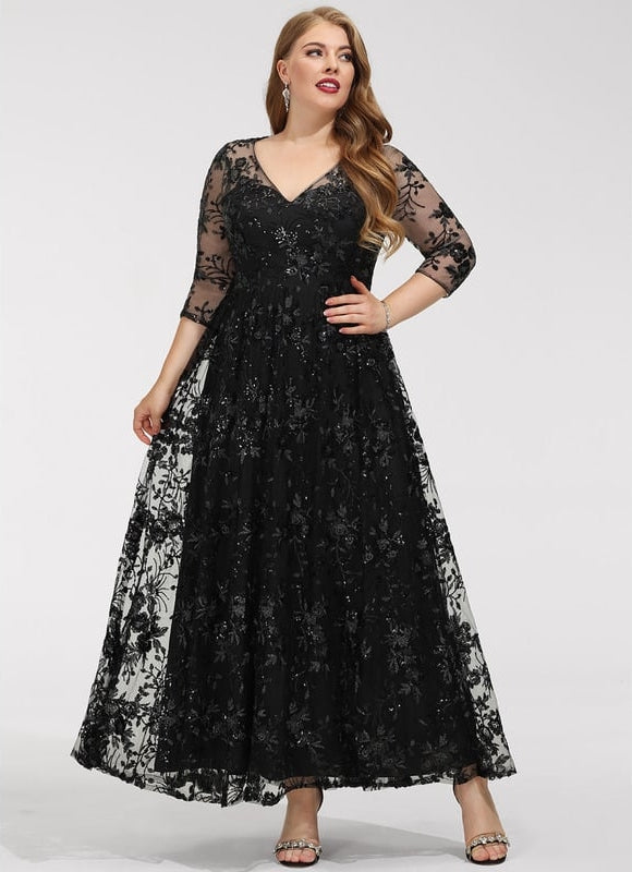 Robe Portefeuille Noire Étoilée - gallery 9