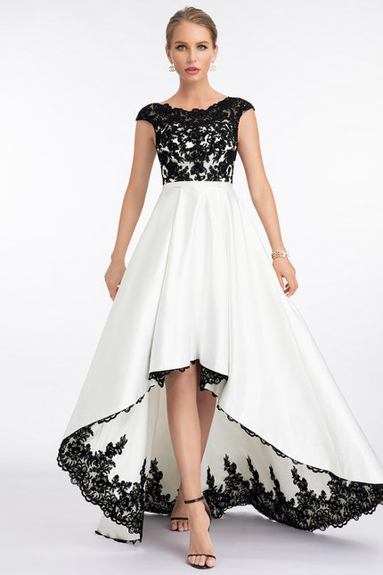 Robe Portefeuille Satinée Contrastée - gallery 4