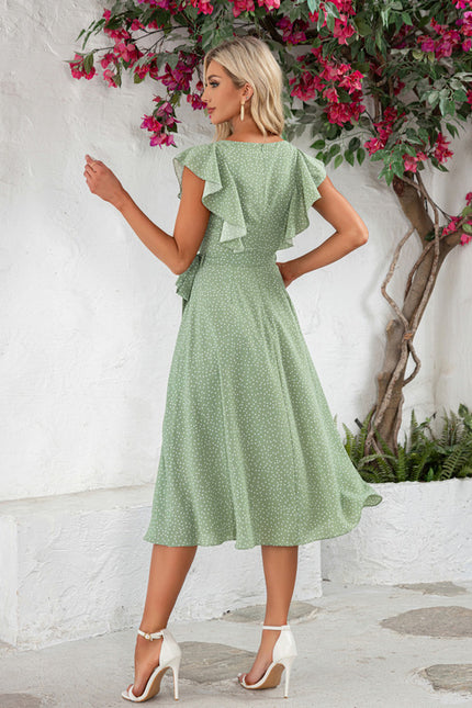 Robe Portefeuille Verte Pois - gallery 1