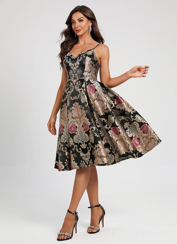 Robe Portefeuille Florale Nocturne - gallery 5