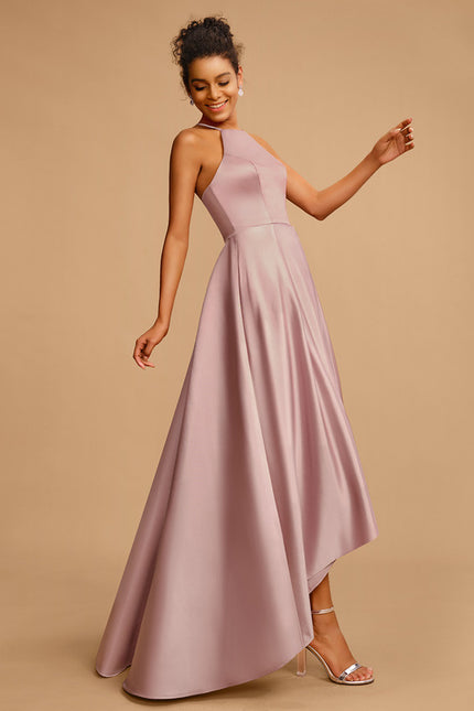 Robe Portefeuille Asymétrique Rose - gallery 2