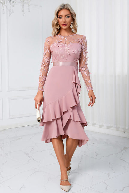 Robe Portefeuille Rose Éthérée - gallery 5