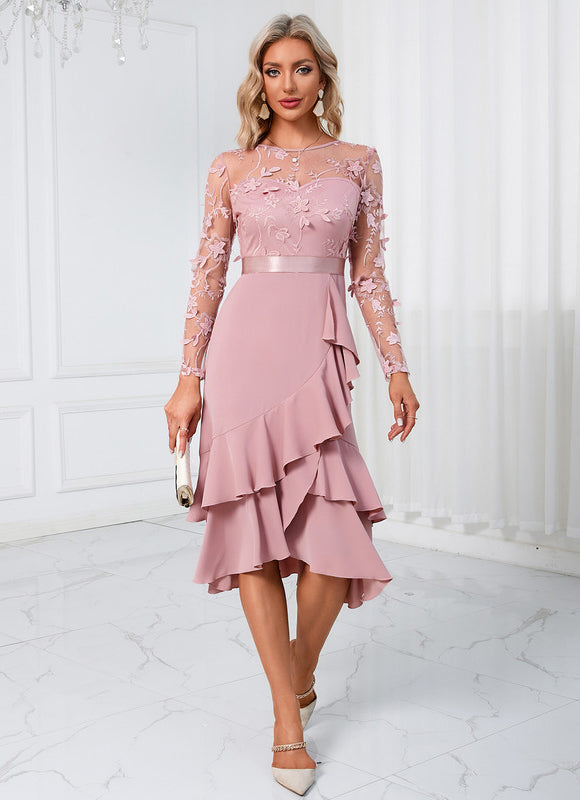 Robe Portefeuille Rose Éthérée - gallery 5