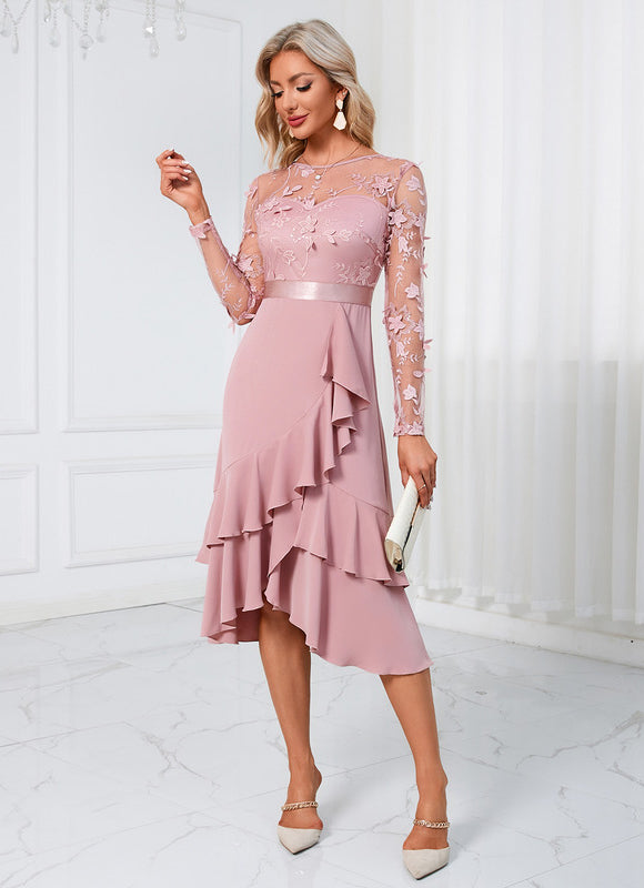Robe Portefeuille Rose Éthérée - gallery 3