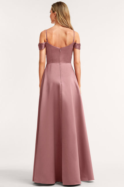 Robe Portefeuille Satin Rose - gallery 4